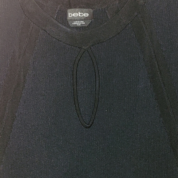 Bebe Cold Shoulder Keyhole Bodycon Top - Picture 4 of 4